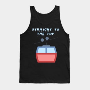 Straight To The Top, Mountain Hoodie, Slalom skiing, skiing stickers Tank Top